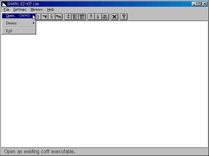 File menu